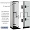 Salsbury Industries 2 Tier 'S' Designer Locker, 54"Wx76"Hx21"D, 6 Door, Gray 18-27361GRY - alternate 6